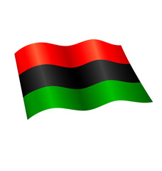 pan african flag waving