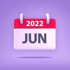 3D Wallpaper for Calendar Year 2022 - Month June