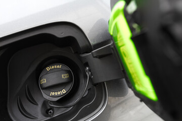 .open hatch for refueling the car with diesel - Image