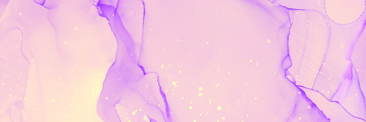 Fototapeta premium Romantic Alcohol Ink. Contemporary Template.