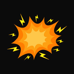 Blank boom speech Stroke Shape For Text Design
