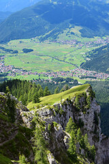 View on our hike on the Zugspitze (highest mountain of Germany)