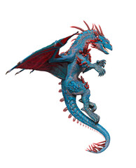 dragon is floating side view