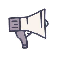 loudspeaker color vector doodle simple icon design