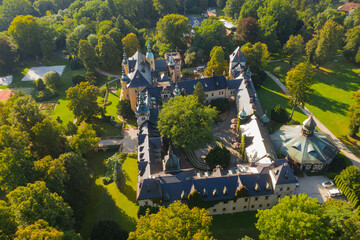 Zamek Kliczków. Widok z drona. © boguslavus