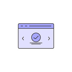 success check sign wireframe icon
