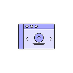 upload arrow wireframe icon vector