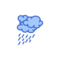 Bad weather cloud and rain icon