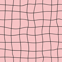 vector hand draw pink square checkered background or texture