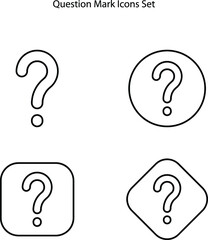 question mark icons set isolated on white background. question mark icon thin line outline linear question mark symbol for logo, web, app, UI. question mark icon simple