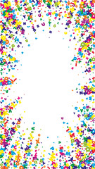 Falling letters of English language. Vivid flying words of Latin alphabet. Foreign languages study concept. Marvelous back to school banner on white background.