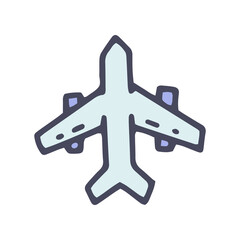 airline color vector doodle simple icon design