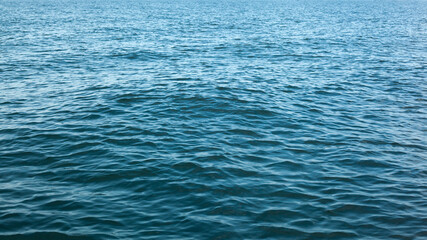 Blue waves on sea water surface