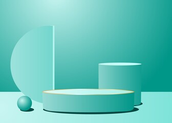 3D room vector for product display background