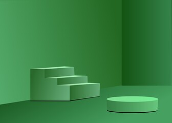 3D room vector for product display background