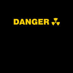 Danger, black board, sticker and sign vector