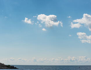 Fototapeta na wymiar clouds over a lake