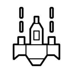 Fototapeta premium Isolated video game plane icon Vector illustration