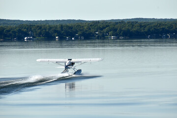 Float plane on Minnesota lake