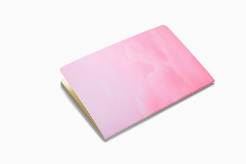 Stylish notebook on white background