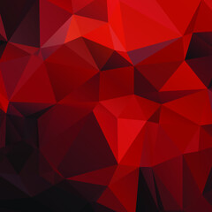 Abstract Red Color Polygon Background Design, Abstract Geometric Origami Style With Gradient