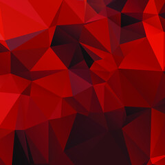 Abstract Red Color Polygon Background Design, Abstract Geometric Origami Style With Gradient