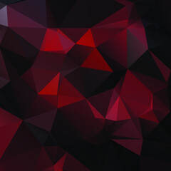 Abstract Red Color Polygon Background Design, Abstract Geometric Origami Style With Gradient