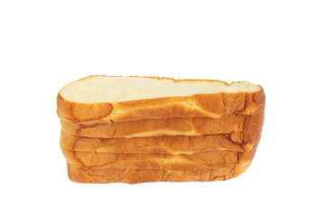 Slice of bread isolated on white background.