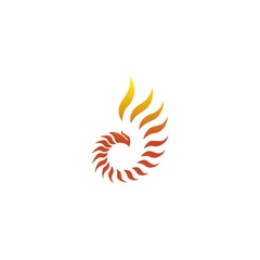 Modern Phoenix Logo Illustration vector design White background