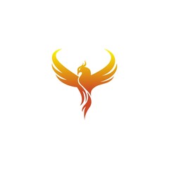 Modern Phoenix Logo Illustration vector design White background