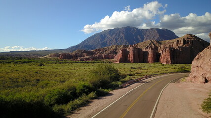 mountain desert landscape in northwest Argentina (D-Log profile)