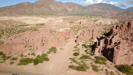 mountain desert landscape in northwest Argentina (D-Log profile)