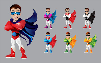 Happy Man Superhero Colored