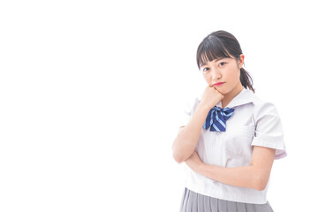 オフィスでファイルを持つ若いビジネスウーマン