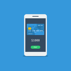 Mobile payments concept illustration vector. Suitable for many purposes.