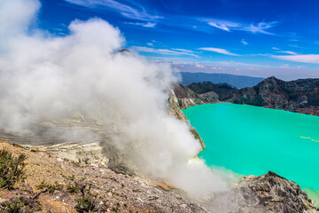 Crater volcano Ijen, Java