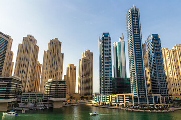Dubai Marina in a sunny day