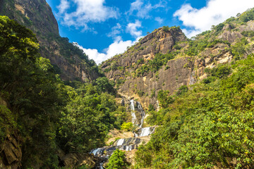 Rawana waterfall in  Sri Lanka