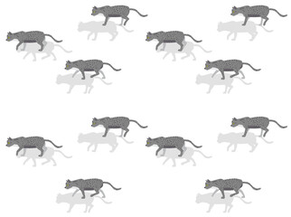 Cat Animation Egyptian Mau Cartoon Character Seamless Wallpaper