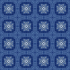 Abstract colorful seamless jacquard mosaic pattern. Design for f