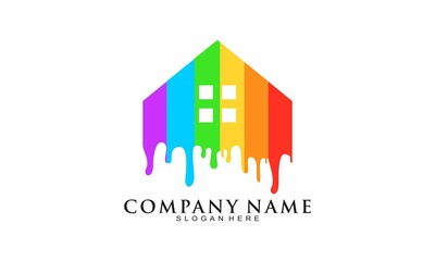 Fototapeta premium Colorful house creative logo design