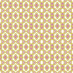 Abstract seamless pattern with various shapes. Geometric pattern for fabric. Textile background.