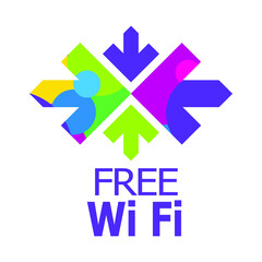 Free Wi-Fi Simple Vector Design for Icon, Symbol, and Logo. Wifi Sign for Public, Business, or Graphic Resource. EPS 10 Editable Stroke