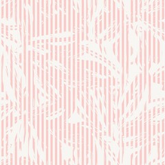 Floral Seamless Pattern with striped textures