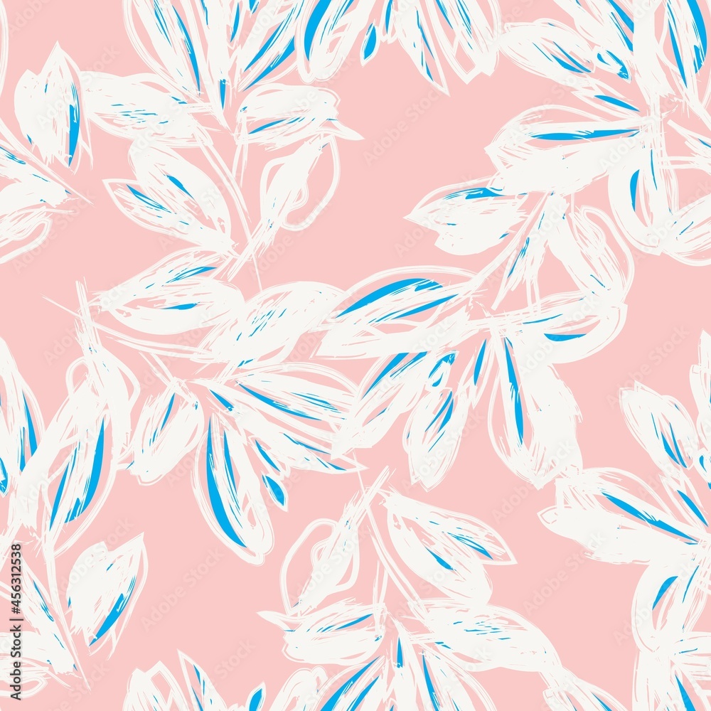 Wall mural Floral Brush strokes Seamless Pattern Background - Wall murals