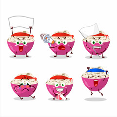 Mascot design style of basmati rice character as an attractive supporter