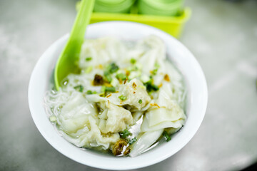 Wonton soup in Asia 