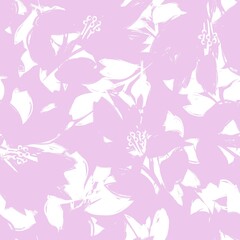 Floral Brush strokes Seamless Pattern Background