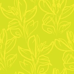 Floral Brush strokes Seamless Pattern Background