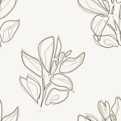 Floral Brush strokes Seamless Pattern Background